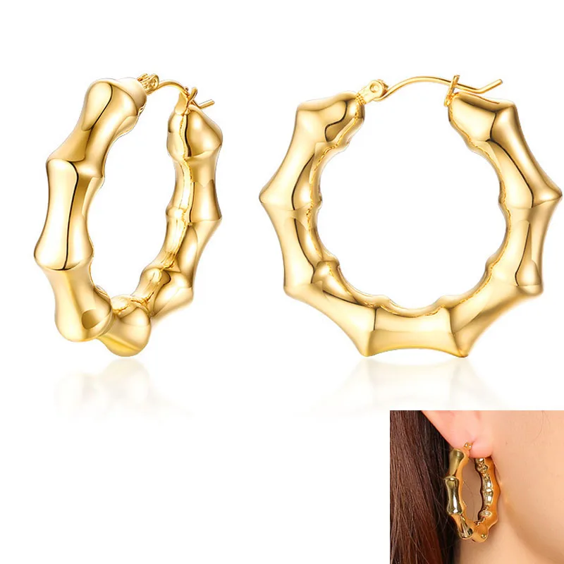 Personality Irregular Design Hoop Earrings Gold Stainless Steel Earrings for Women Anniversary gift jewelry E002
Personality Irregular Design Hoop Earrings Gold Stainless Steel Earrings for Women Anniversary gift jewelry E002