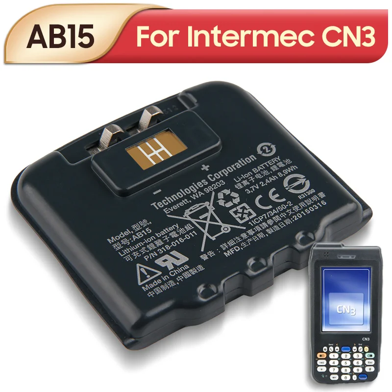 Оригинальный запасной аккумулятор AB15 318-016-011 для мобильного портативного компьютера Intermec CN3 Втч
Оригинальный запасной аккумулятор AB15 318-016-011 для мобильного портативного компьютера Intermec CN3 Втч