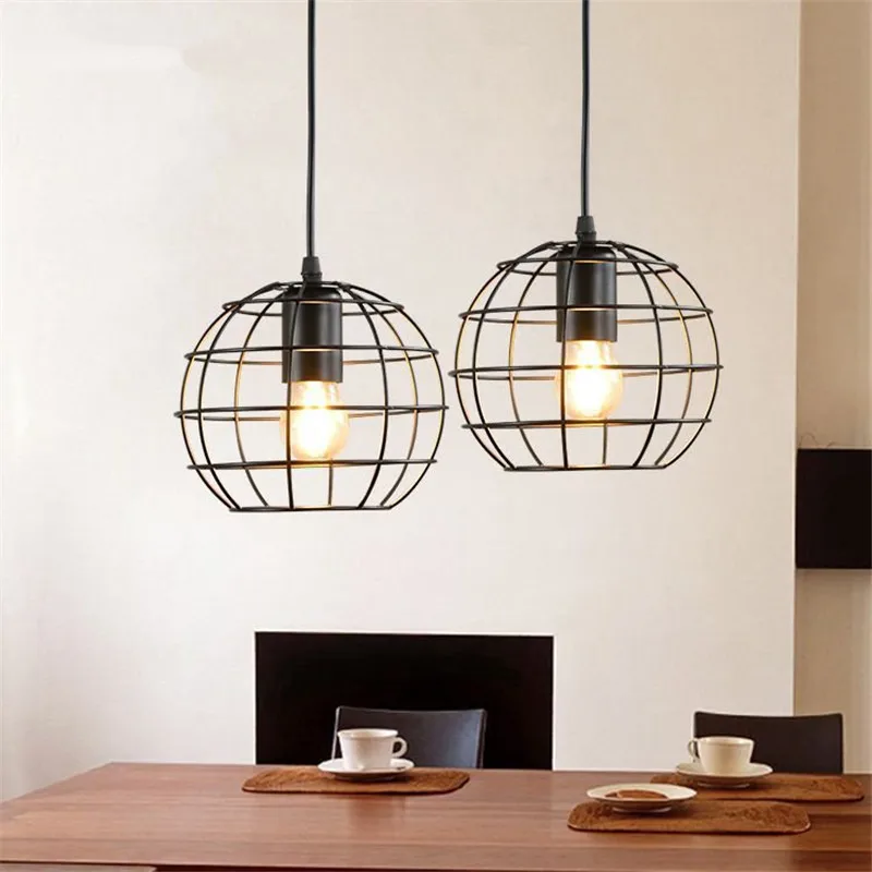 Modern Pendant Lights Vintage loft personality single Hanging lamp Iron Cage Lampshade Dining Room Home Decor Lighting Fixtures
Modern Pendant Lights Vintage loft personality single Hanging lamp Iron Cage Lampshade Dining Room Home Decor Lighting Fixtures
