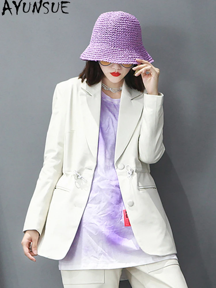 AYUNSUE 2021 Spring Autumn Leather Jacket Women White Laides Real Sheepskin Coat Korean Style Women Clothing Chaquetas De Mujer
AYUNSUE 2021 Spring Autumn Leather Jacket Women White Laides Real Sheepskin Coat Korean Style Women Clothing Chaquetas De Mujer