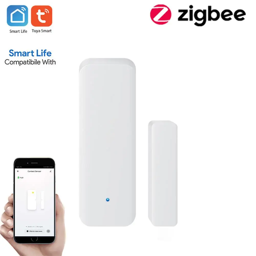 Смарт-датчик двери и окна Tuya Zigbee, детектор открытия/закрытия дверей, работает с приложением Alexa Google Home
Смарт-датчик двери и окна Tuya Zigbee, детектор открытия/закрытия дверей, работает с приложением Alexa Google Home