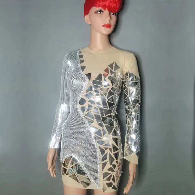 Silver sequins put glitter irregular skirt birthday celebration party banquet evening dress concert dance singer dress
Silver sequins put glitter irregular skirt birthday celebration party banquet evening dress concert dance singer dress
