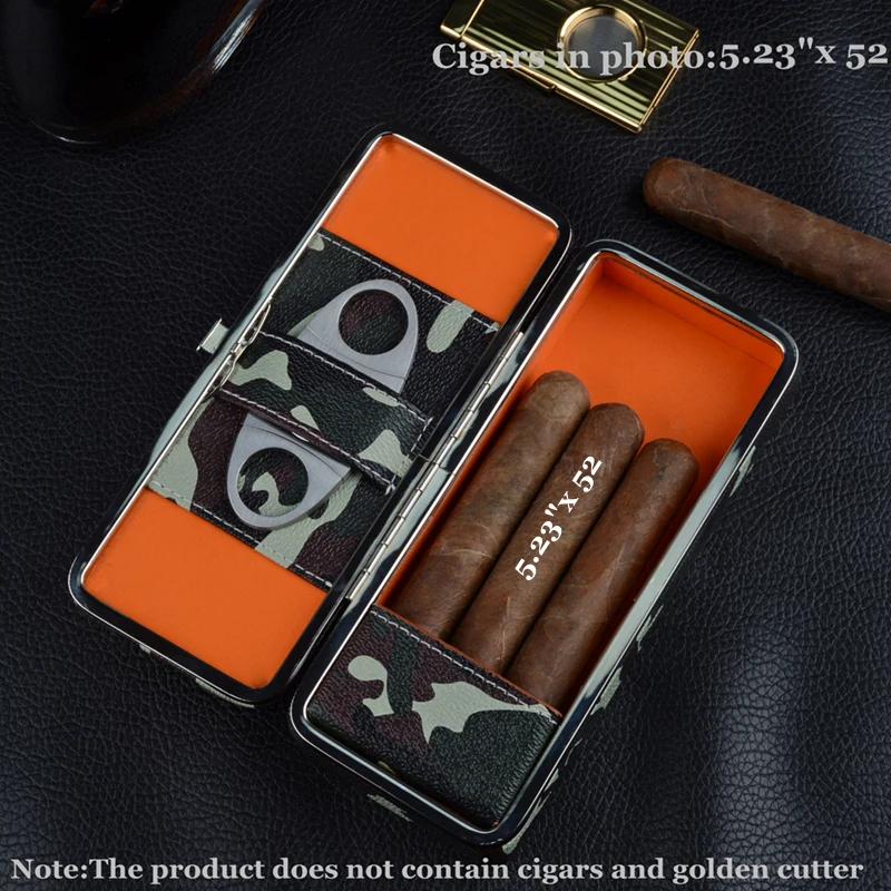 Camouflag Pattern Cigar Case Leather Cigar Holder Mini Huimdor Holds 3 Cigars W Stainless Steel Cutter Best Smoking Accessory
Camouflag Pattern Cigar Case Leather Cigar Holder Mini Huimdor Holds 3 Cigars W Stainless Steel Cutter Best Smoking Accessory
