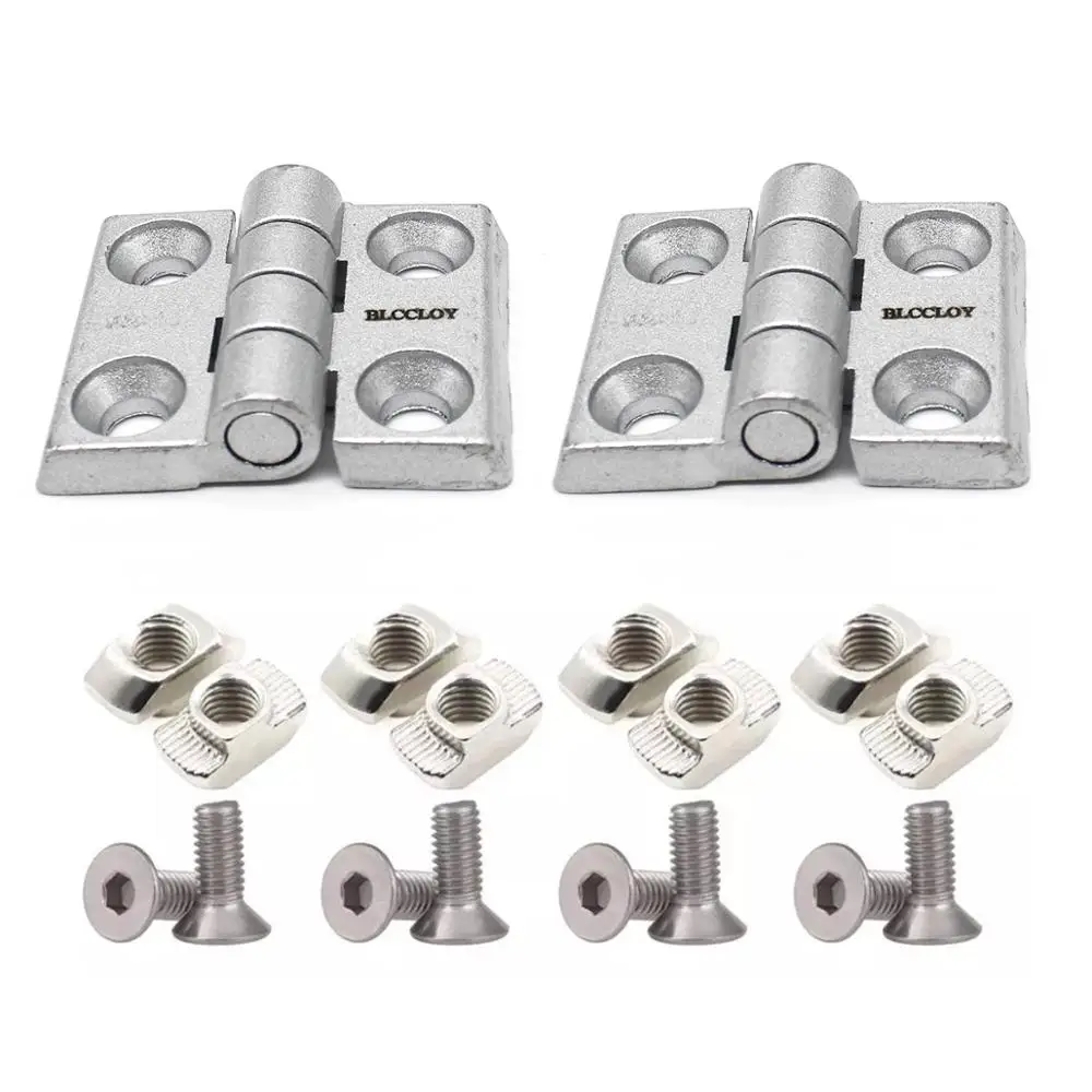 2 Sets Aluminum Profile Hinge Install Kit,Door Frame Metal Hinge with Screws Nut for 2020 3030 Series Aluminum Extrusion Profile
2 Sets Aluminum Profile Hinge Install Kit,Door Frame Metal Hinge with Screws Nut for 2020 3030 Series Aluminum Extrusion Profile
