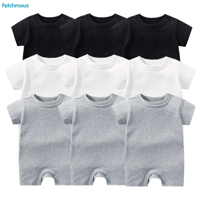 1/3Pcs/lots Infant Baby Rompers Summer Newborn Jumpsuit Solid Short Sleeves Outfits Sets Kids Clothes
1/3Pcs/lots Infant Baby Rompers Summer Newborn Jumpsuit Solid Short Sleeves Outfits Sets Kids Clothes