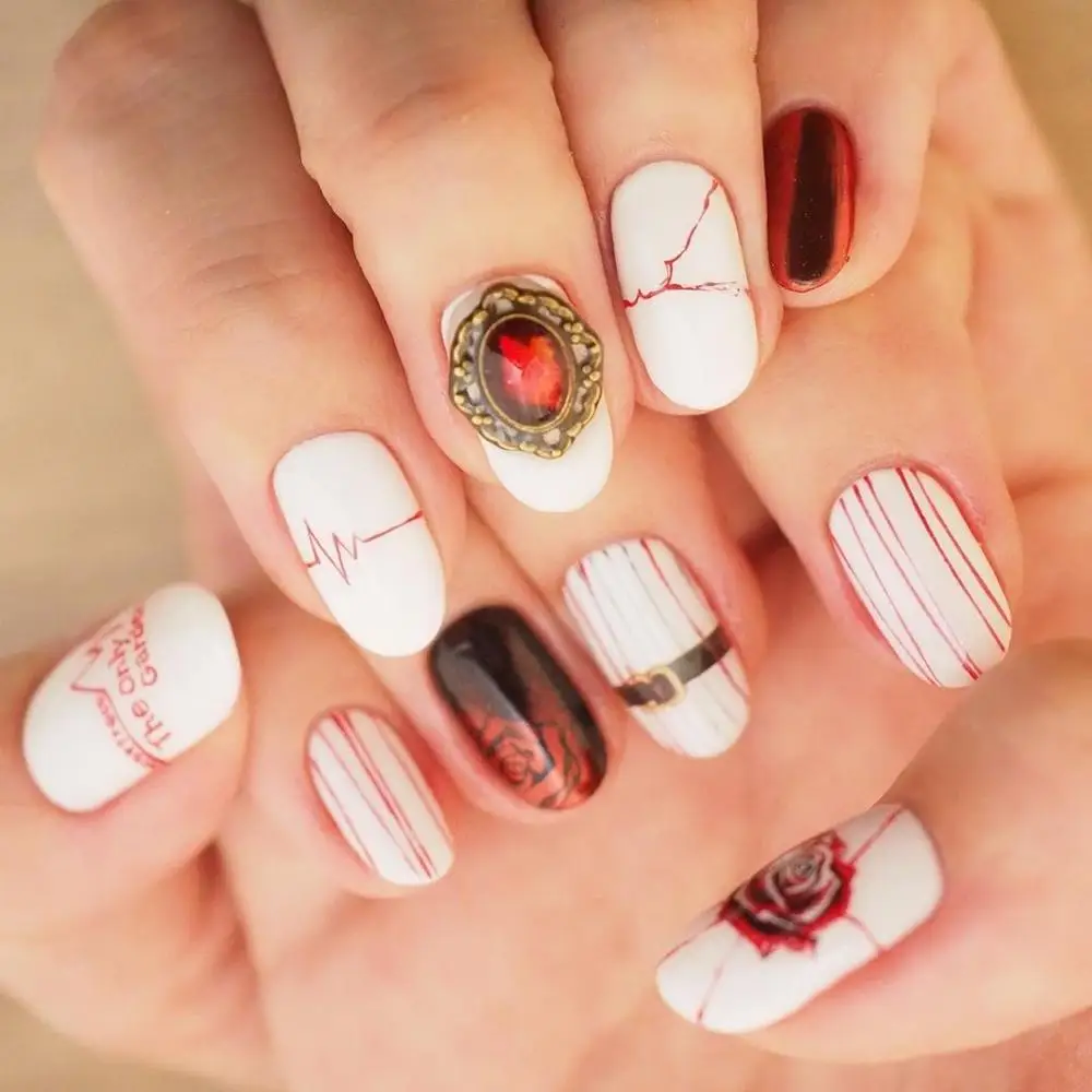 2020 New 3D Nail Art Stickers Bohemia Red Line & Flower Image Nails Stickers for Nails Sticker Decorations Manicure Z0353
2020 New 3D Nail Art Stickers Bohemia Red Line & Flower Image Nails Stickers for Nails Sticker Decorations Manicure Z0353