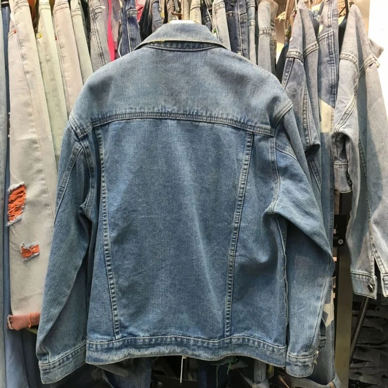 New Designer Long Sleeve Single Breasted Womens Denim Jackets Fashion Embroidered Flares Diamonds Pockets Female Oversize Coats
New Designer Long Sleeve Single Breasted Womens Denim Jackets Fashion Embroidered Flares Diamonds Pockets Female Oversize Coats