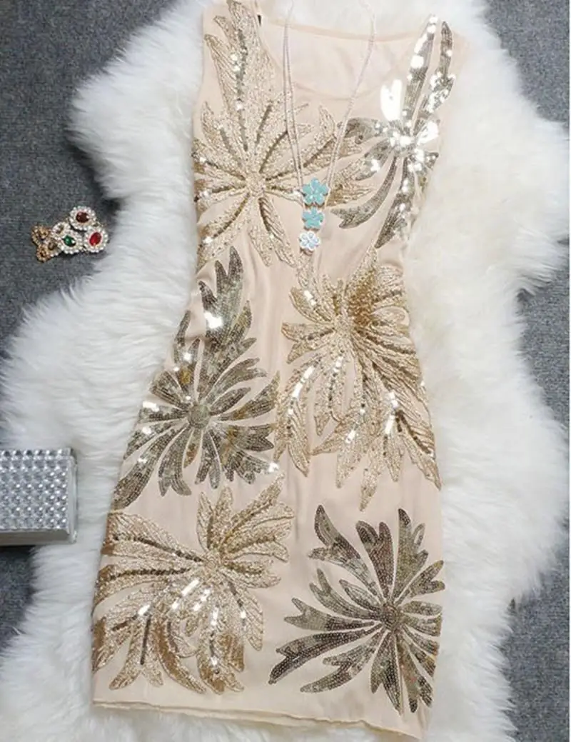 Elegant Vintage Sequined Tank Casual Floral Women Party Summer Dress Sequin Dress Women vestido vestidos De Fiesta
Elegant Vintage Sequined Tank Casual Floral Women Party Summer Dress Sequin Dress Women vestido vestidos De Fiesta