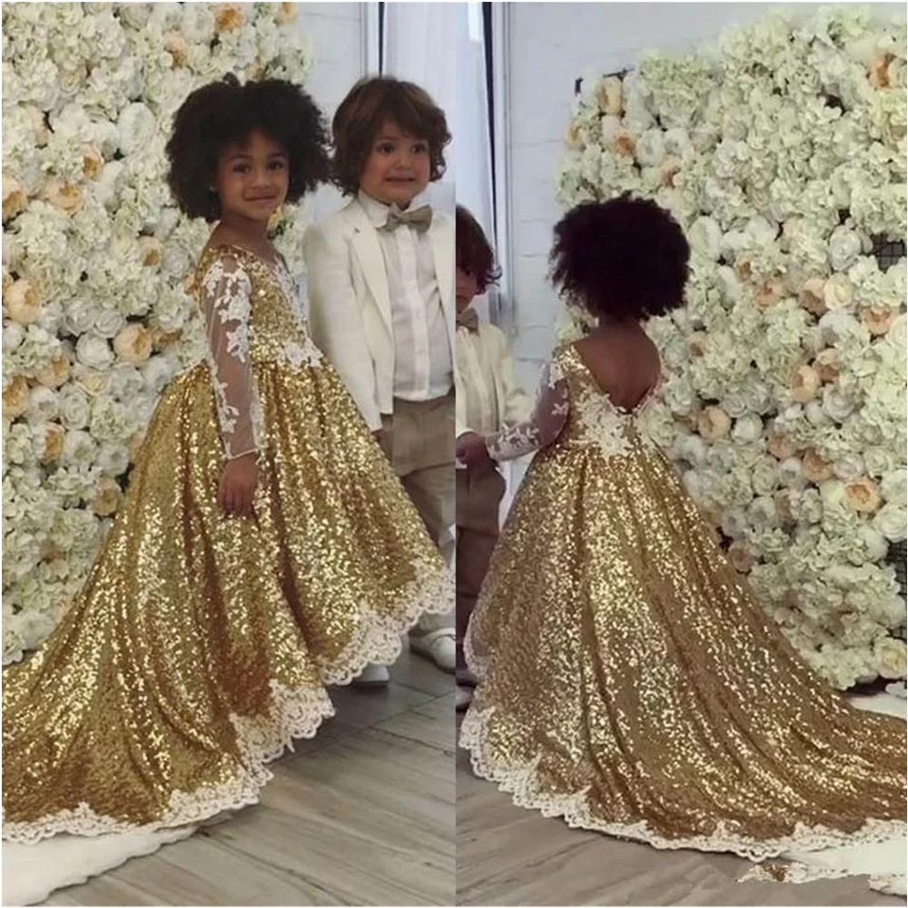 Sequined Applique Long Sleeve Birthday Christmas Kids Formal Wear Girls Pageant Baby Children Party Dress Flower Girls Dresses
Sequined Applique Long Sleeve Birthday Christmas Kids Formal Wear Girls Pageant Baby Children Party Dress Flower Girls Dresses
