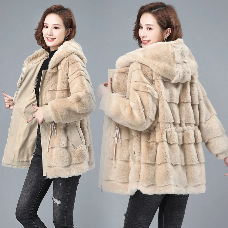 Winter Women Imitate Mink Faux Fur Coat NicePop Solid Hooded Female Warm Fake Fur Lady Coat Casual Jacket Women's Outerwear
Winter Women Imitate Mink Faux Fur Coat NicePop Solid Hooded Female Warm Fake Fur Lady Coat Casual Jacket Women's Outerwear