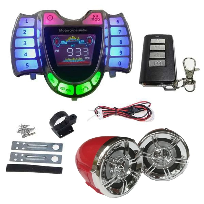 Motorcycle Audio Stereo Speakers Wireless Bluetooth MP3 Player Waterproof FM Audio for Motor Scooter Bike ATV UTV
Motorcycle Audio Stereo Speakers Wireless Bluetooth MP3 Player Waterproof FM Audio for Motor Scooter Bike ATV UTV