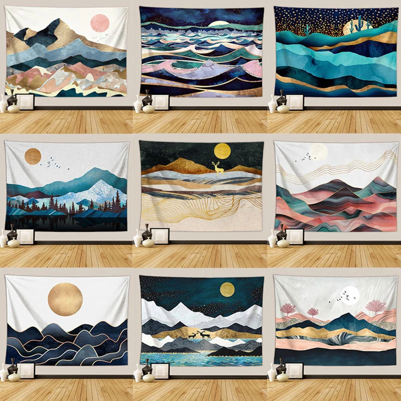 Modern Landscape Tapestry Sunset Mountain Wall Hanging Tapestry Home Art Decorative Living Room Bedroom Background Wall Decor
Modern Landscape Tapestry Sunset Mountain Wall Hanging Tapestry Home Art Decorative Living Room Bedroom Background Wall Decor