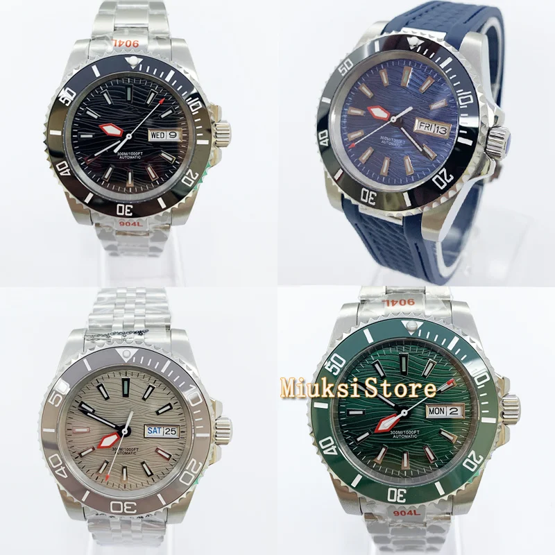 40mm Watch NH36 Automatic Movement Mechanical Sapphire Glass Sterile Rubber/Stainless steel strap Wristwatch Screw-in Crown
40mm Watch NH36 Automatic Movement Mechanical Sapphire Glass Sterile Rubber/Stainless steel strap Wristwatch Screw-in Crown