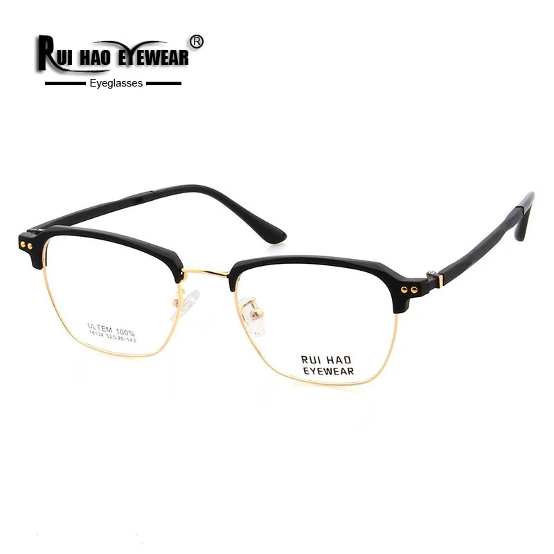 Rui Hao Eyewear Retro Glasses Frame Eyebrow Design Optical Frame Men Super Light Ultem Spectacles Eyeglasses Frames 18134
Rui Hao Eyewear Retro Glasses Frame Eyebrow Design Optical Frame Men Super Light Ultem Spectacles Eyeglasses Frames 18134