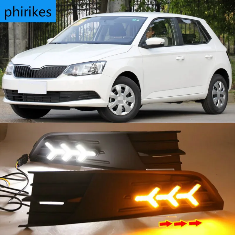1 Pair For SKODA Fabia 2015-2017 12V ABS LED DRL Daytime Running Lights Fog Lamp Cover Car- styling
1 Pair For SKODA Fabia 2015-2017 12V ABS LED DRL Daytime Running Lights Fog Lamp Cover Car- styling