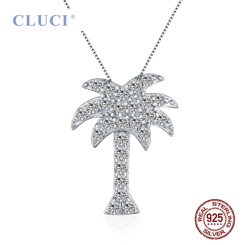 CLUCI Silver 925 Classic Women Pendant Jewelry Shining Zircon Coconut Tree Charms Pendant DP026SB
CLUCI Silver 925 Classic Women Pendant Jewelry Shining Zircon Coconut Tree Charms Pendant DP026SB