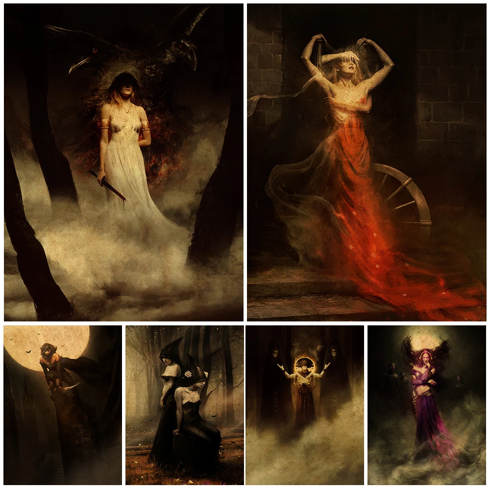 Undead Queen Of The Demon World Wall Art Abstract Canvas Painting The Blue Magic Witch Vintage Poster And Prints Home Decoration
Undead Queen Of The Demon World Wall Art Abstract Canvas Painting The Blue Magic Witch Vintage Poster And Prints Home Decoration