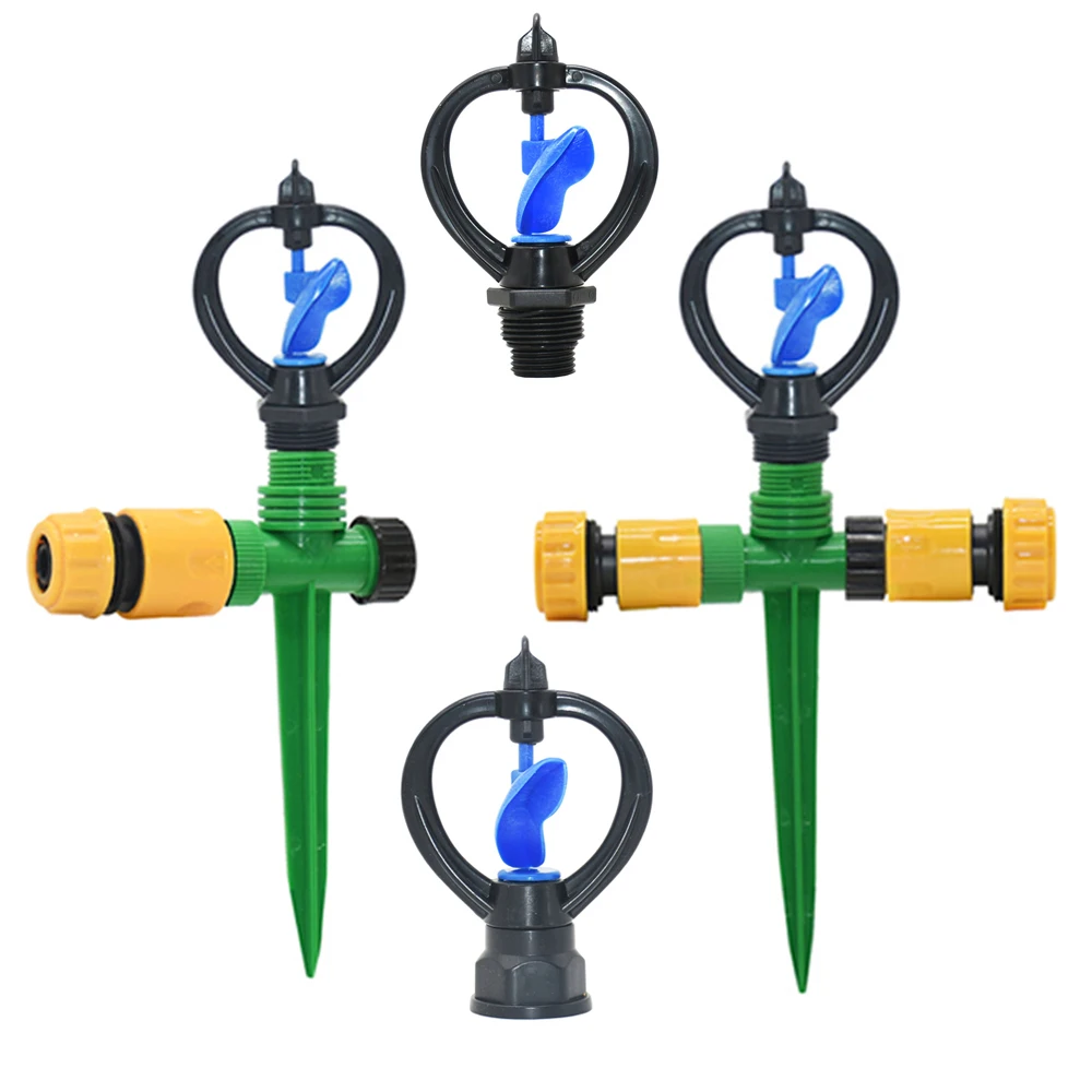 1/2" 3/4" Thread Farm Lawn Irrigation Watering Sprinklers With Plastic Spike 360 Degree Automatic Rotary Nozzle Watering
1/2" 3/4" Thread Farm Lawn Irrigation Watering Sprinklers With Plastic Spike 360 Degree Automatic Rotary Nozzle Watering
