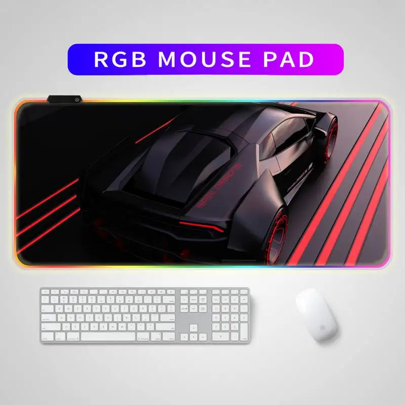 Sports Car Picture Locking Gaming Mouse Pad Large RGB Mouse Pad Gaming Accessories Rubber Computer Keyboard Desk Mat Decoration
Sports Car Picture Locking Gaming Mouse Pad Large RGB Mouse Pad Gaming Accessories Rubber Computer Keyboard Desk Mat Decoration