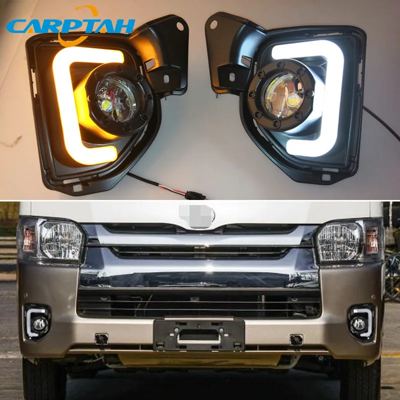 12V Car LED DRL Daylihgts For Toyota Hiace 2014 2015 2016 2017 2018 Yellow Turn Signal Daytime Running Lights Auto Fog Lamp
12V Car LED DRL Daylihgts For Toyota Hiace 2014 2015 2016 2017 2018 Yellow Turn Signal Daytime Running Lights Auto Fog Lamp