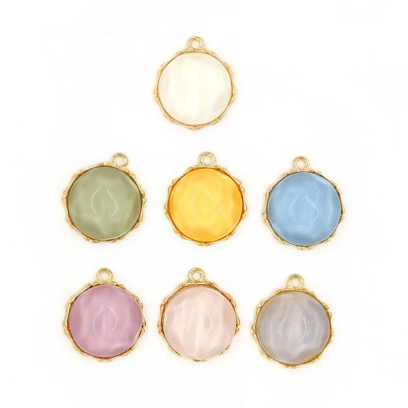 50pcs Summer wind colorful sweet circle charm for earrings bracelet accessories handmade DIY material geometric pendant
50pcs Summer wind colorful sweet circle charm for earrings bracelet accessories handmade DIY material geometric pendant