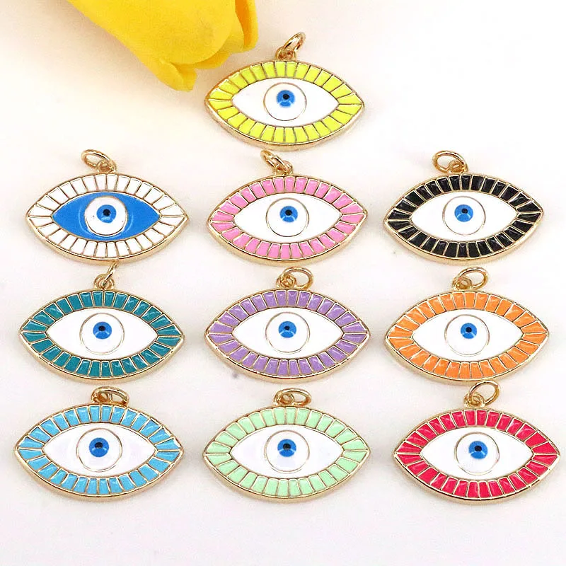 10Pcs Trendy colorful enamel eyes design charms jewelry 2021New charms necklace pendants for jewelry
10Pcs Trendy colorful enamel eyes design charms jewelry 2021New charms necklace pendants for jewelry
