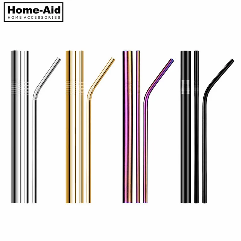 5pcs Reusable 304 Stainless Steel Straw Metal Smoothies Drinking Straight Straws Silicone Cover with Brush Bag Wholesale
5pcs Reusable 304 Stainless Steel Straw Metal Smoothies Drinking Straight Straws Silicone Cover with Brush Bag Wholesale