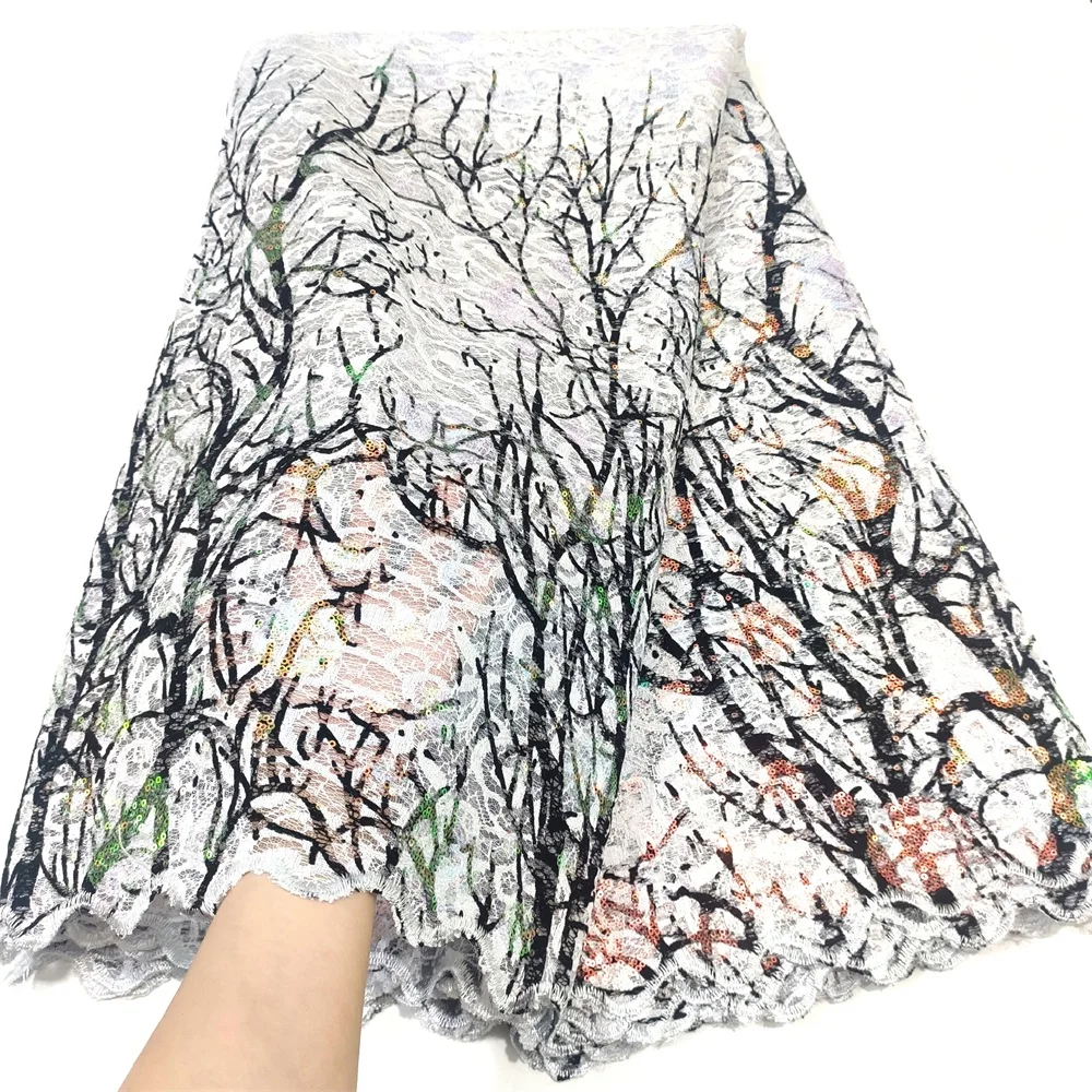 Latest African White Sequence Lace Fabric High Quality Lace French Tulle Lace Fabric Nigerian Lace Fabrics For Wedding Dress
Latest African White Sequence Lace Fabric High Quality Lace French Tulle Lace Fabric Nigerian Lace Fabrics For Wedding Dress
