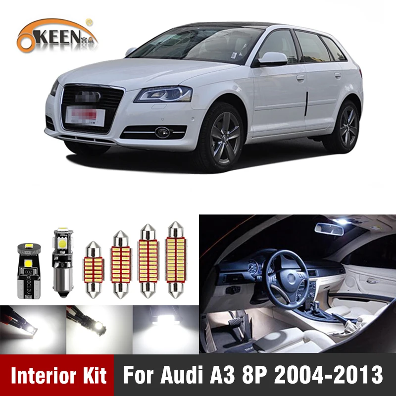 12Pcs For Audi A3 8P 2004-2013 Car Led Interior Lighting Light Kit White Canbus Dome Reading Door Lights Bulbs
12Pcs For Audi A3 8P 2004-2013 Car Led Interior Lighting Light Kit White Canbus Dome Reading Door Lights Bulbs