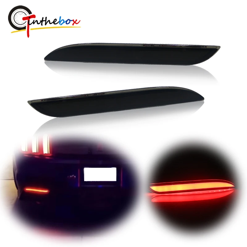 3D Optic Smoked Lens Brilliant Red LED Sequential Turn Signal / Brake Rear Bumper Reflector Lights For 2015-2017 Ford Mustang
3D Optic Smoked Lens Brilliant Red LED Sequential Turn Signal / Brake Rear Bumper Reflector Lights For 2015-2017 Ford Mustang