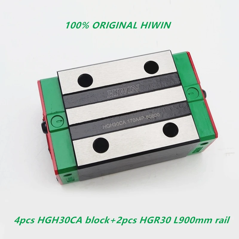 Original HIWIN 4pcs HGH30CA linear block carriage + 2pcs Linear guide rail HGR30-L900mm For CNC
Original HIWIN 4pcs HGH30CA linear block carriage + 2pcs Linear guide rail HGR30-L900mm For CNC