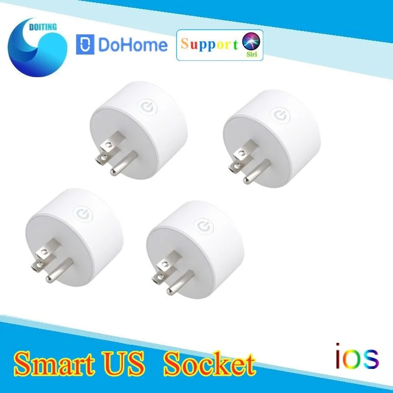 4pcs Dohome US WIFI Plug Support Siri Smart Socket Wireless Remote Control Smart Power Socket Support Alexa Google Home
4pcs Dohome US WIFI Plug Support Siri Smart Socket Wireless Remote Control Smart Power Socket Support Alexa Google Home