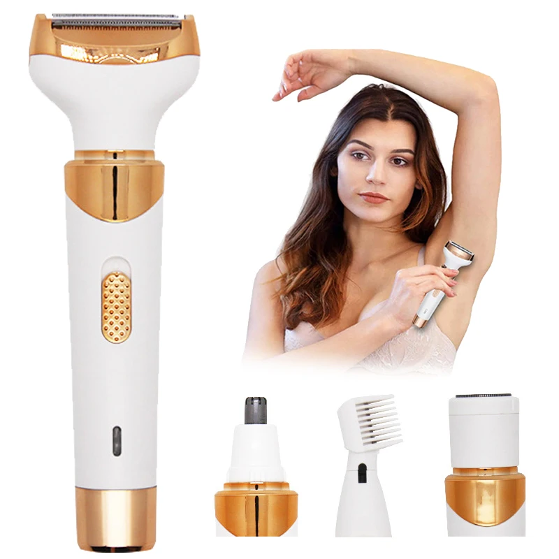 4 IN 1 Portable Hair Remover for Women Electric Eyebrow Trimmer Nose Ear Trimmer Removal Lady Shaver Epilator Painless Depilator
4 IN 1 Portable Hair Remover for Women Electric Eyebrow Trimmer Nose Ear Trimmer Removal Lady Shaver Epilator Painless Depilator
