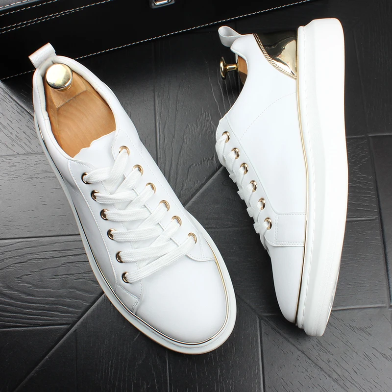 Korean designer men's casual white shoes original leather flats shoe youth breathable platform sneakers street style footwear
Korean designer men's casual white shoes original leather flats shoe youth breathable platform sneakers street style footwear