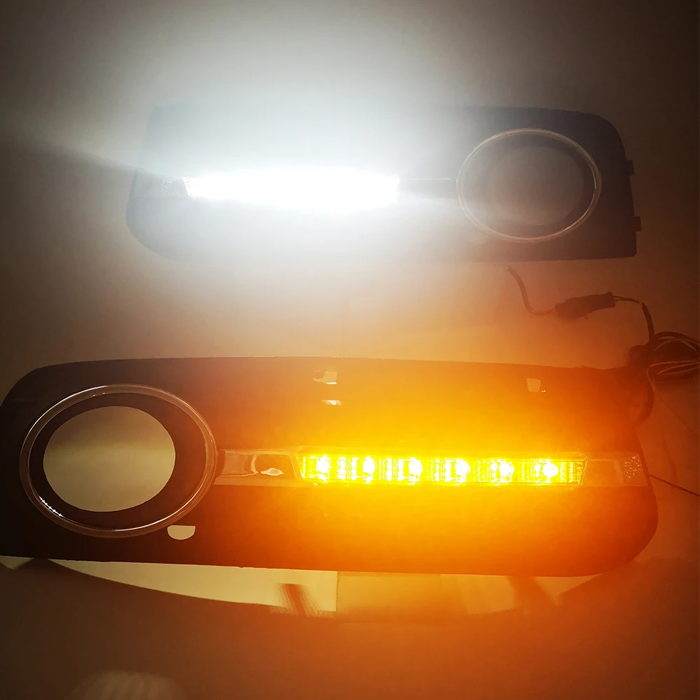 2PCS Car-Styling LED DRL Daytime Running Light Daylight Fog Lamp Cover with turn signal For Audi A4 A4L B8 2009 2010 2011 2012
2PCS Car-Styling LED DRL Daytime Running Light Daylight Fog Lamp Cover with turn signal For Audi A4 A4L B8 2009 2010 2011 2012