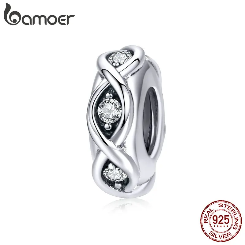 BAMOER Sterling Silver 925 Clear CZ Infinity Love Charm Fit Brand Bracelet and Bangles Tibetan Silver Fine Jewelry SCC1153
BAMOER Sterling Silver 925 Clear CZ Infinity Love Charm Fit Brand Bracelet and Bangles Tibetan Silver Fine Jewelry SCC1153