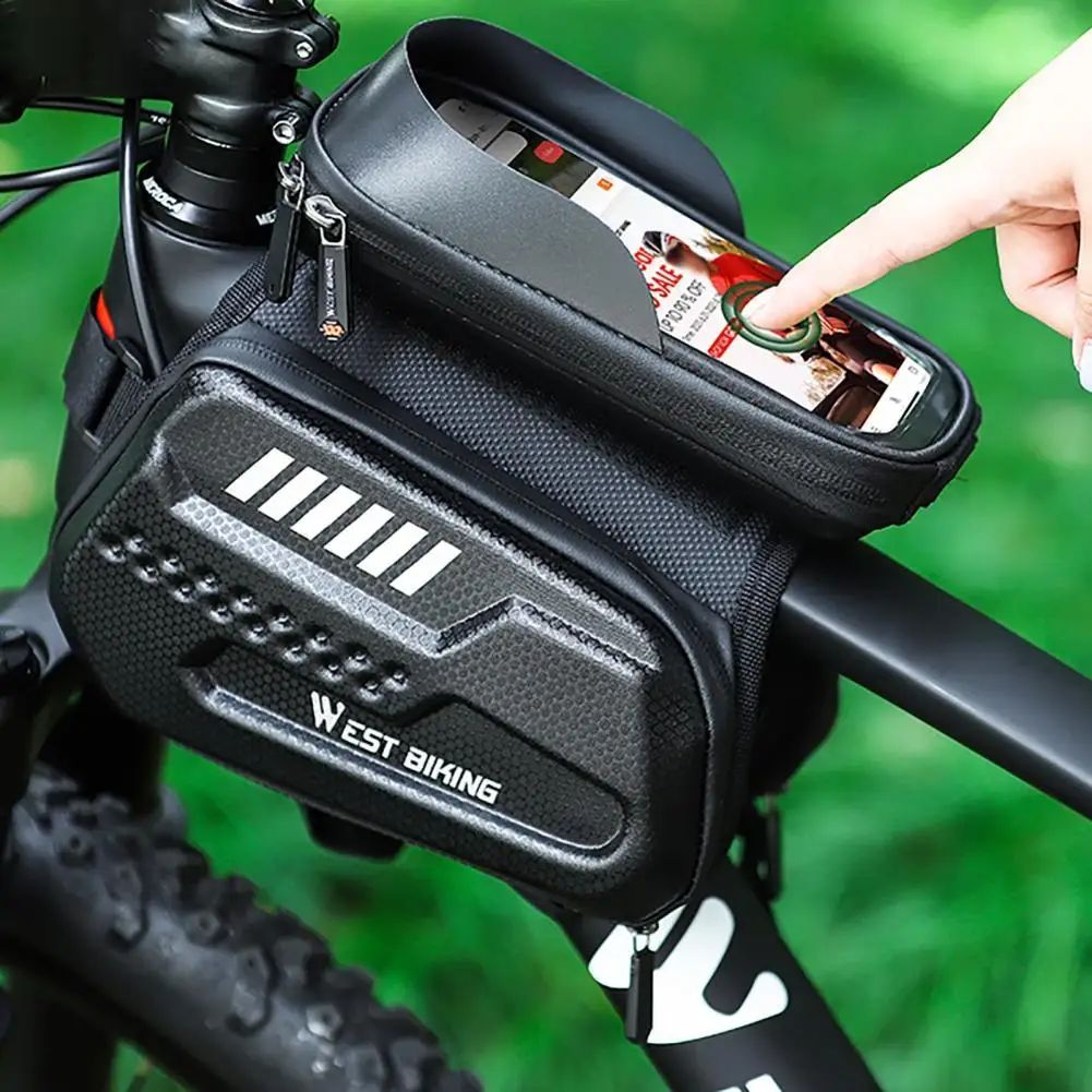 Faux Leather Useful Waterproof Faux Leather Bike Frame Bag with Headphone Hole Cycling Bag Fine Workmanship for Cycling
Faux Leather Useful Waterproof Faux Leather Bike Frame Bag with Headphone Hole Cycling Bag Fine Workmanship for Cycling