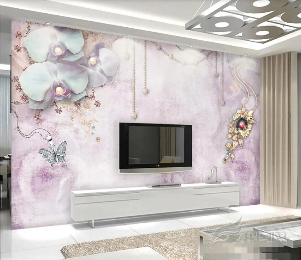 Large custom mural European luxury elegant jewelry flower pearl butterfly TV background wall wallpaper wall covering
Large custom mural European luxury elegant jewelry flower pearl butterfly TV background wall wallpaper wall covering