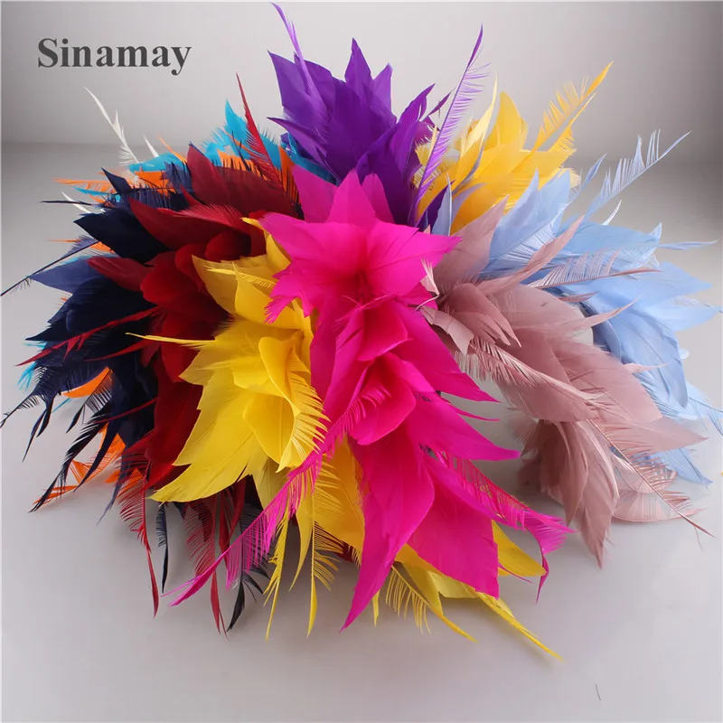 25-35CM Dyed Goose Feather Accessories Millinery Decorations Colorful DIY Wedding Hats Elegant Party Clothes Feathers 6Pcs/Lot
25-35CM Dyed Goose Feather Accessories Millinery Decorations Colorful DIY Wedding Hats Elegant Party Clothes Feathers 6Pcs/Lot