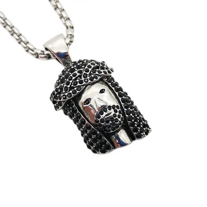 Religious Full Cubic Zircon Stones Jesus Face Pendant Necklace Stainless Steel Male Jewelry Top Quality Christian Jesus Necklace
Religious Full Cubic Zircon Stones Jesus Face Pendant Necklace Stainless Steel Male Jewelry Top Quality Christian Jesus Necklace