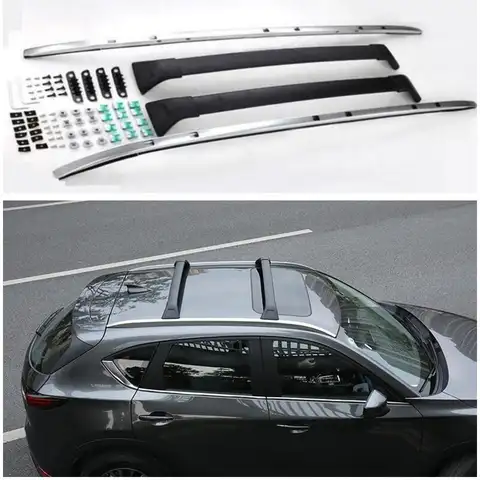 ルーフラックマツダ CX-5 CX5 2017-2025 荷物ラックキャリアバークロストップバーレール高品質アルミ合金アクセサリー