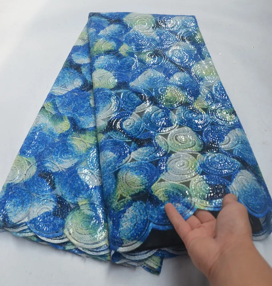 Newest Design African Organza Lace With Sequins Blue High Quality Nigeria Organza lace fabric for Evening dress TS8782
Newest Design African Organza Lace With Sequins Blue High Quality Nigeria Organza lace fabric for Evening dress TS8782