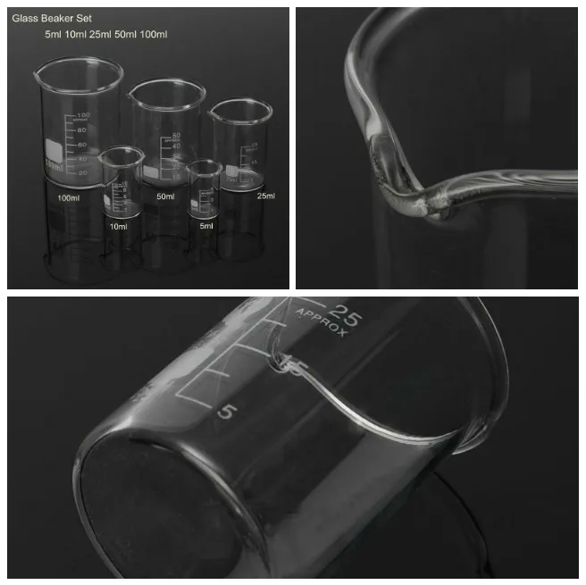 Laboratory borosilicate glass beaker glassware 5/10/25/50/100mL can be used for laboratory equipment
Laboratory borosilicate glass beaker glassware 5/10/25/50/100mL can be used for laboratory equipment