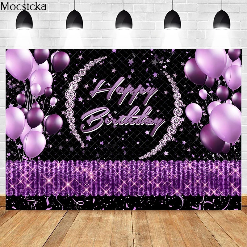 Mocsicka Adult Birthday Photography Background Purple Balloon Stars Diamond Decoration PropsHappy Birthday Photo Backdrop Studio
Mocsicka Adult Birthday Photography Background Purple Balloon Stars Diamond Decoration PropsHappy Birthday Photo Backdrop Studio
