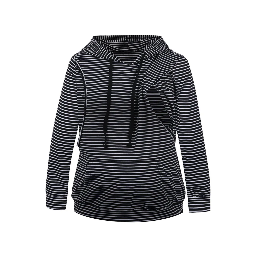 Maternity Nursing Hoodie Long Sleeve Striped Pregnant Women Tops Breastfeeding Sweatshirt Nurse Clothes For Spring Autumn
Maternity Nursing Hoodie Long Sleeve Striped Pregnant Women Tops Breastfeeding Sweatshirt Nurse Clothes For Spring Autumn