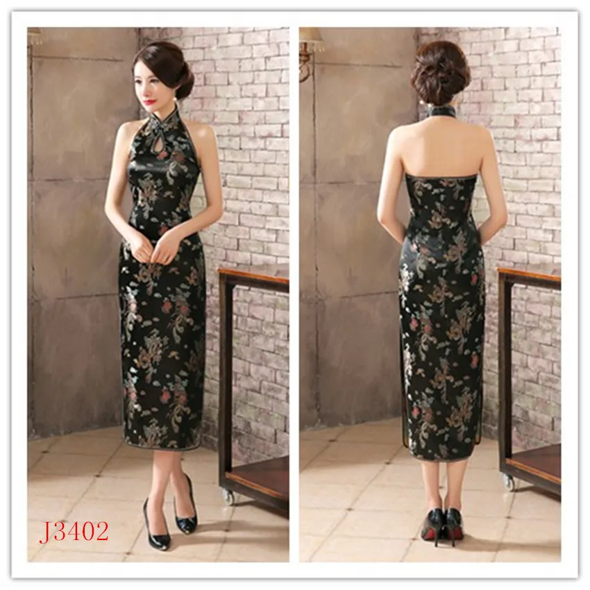 Sexy Backless Retro Cheongsam Dress Women's Long Party Cheongsam Dresses Catwalk Catwalk Performance Costume Brocade Satin qipao
Sexy Backless Retro Cheongsam Dress Women's Long Party Cheongsam Dresses Catwalk Catwalk Performance Costume Brocade Satin qipao