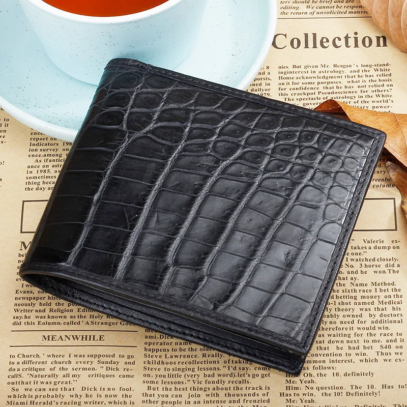 Classical Genuine Crocodile Belly Skin Men Short Bifold Wallet Card Holders Authentic Alligator Leather Male Small Clutch Purse
Classical Genuine Crocodile Belly Skin Men Short Bifold Wallet Card Holders Authentic Alligator Leather Male Small Clutch Purse