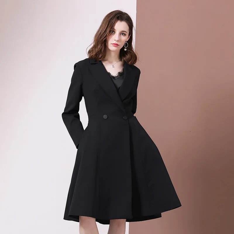 New Long Sleeve Elegant Blazer Dress Suit Jacket Coat Slim Dresses Autumn Winter Women Female Knee Length Office Lady Black
New Long Sleeve Elegant Blazer Dress Suit Jacket Coat Slim Dresses Autumn Winter Women Female Knee Length Office Lady Black