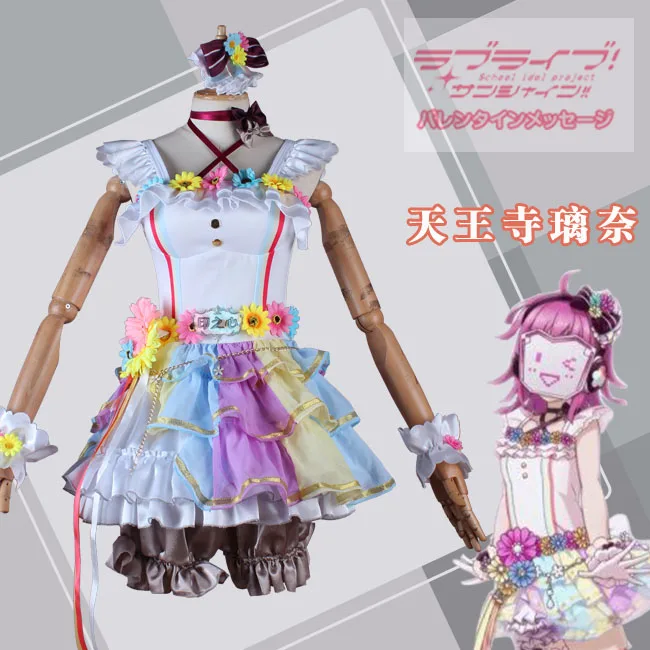 Anime LoveLive! Love U My Friends Tennouji Rina Cosplay Costume Sexy Beautiful Rainbow Skirt Role Play Clothing Custom-Make
Anime LoveLive! Love U My Friends Tennouji Rina Cosplay Costume Sexy Beautiful Rainbow Skirt Role Play Clothing Custom-Make