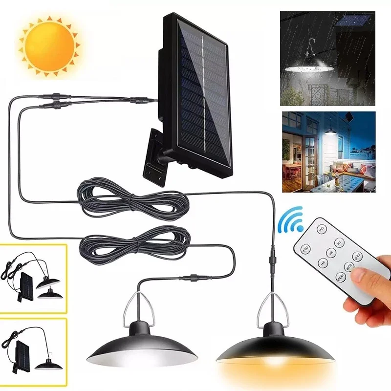 KHTO Solar LED Light Outdoor Motion Sensor Indoor Solar Powered Pendant Lamps IP65 Waterproof Dual Head Lamps for Garden Yard
KHTO Solar LED Light Outdoor Motion Sensor Indoor Solar Powered Pendant Lamps IP65 Waterproof Dual Head Lamps for Garden Yard